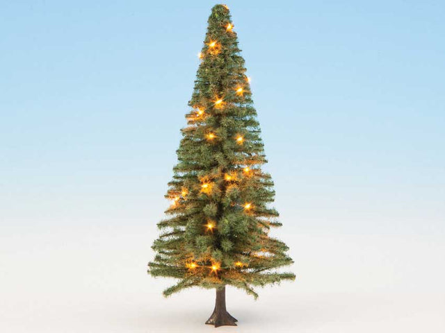 Fir Tree with Working LED Christmas Lights -- 4-3/4"  12cm Tall
