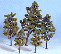 3-Dimensional Model Tree Kit -- Includes 2 Trees 10cm High, 2 Trees 15cm High and 1 Tree 20cm High
