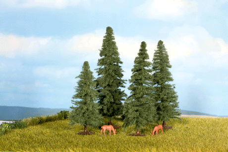 Fir Trees -- 1-9/16 to 3-1/8"  4 - 8cm pkg(4)