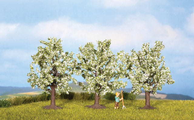 Trees -- Fruit w/White Blossom 4.5cm, 1.7"