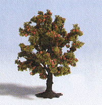 Deciduous Trees - Fruit -- Apple w/Fruit 1-13/16"  4.5cm