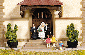 Wedding Figure Set -- Includes Bride, Groom and 4 figures