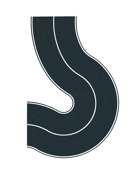 Flexible Pavement -- Highway Curve Asphalt 1-19/32"  4cm