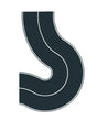 Flexible Pavement -- Highway Curve Asphalt 1-19/32"  4cm