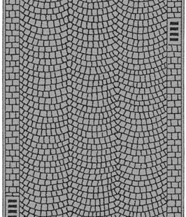 Flexible Pavement Sheet -- Cobblestone w/Arch Pattern Gray 1m x 40mm