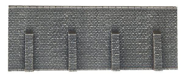Retaining Wall - Gray Brick -- 19.8 x 7.4cm - 7.7 x 2.9"