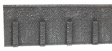 Retaining Wall, Extra Long - Gray Brick -- 39.6 x 7.4cm - 15.5 x 2.9"