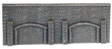 Arcade Wall - Gray Brick -- 19.8 x 7.4cm - 7.7 x 2.9"