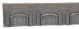 Arcade Wall, Extra Long - Gray Brick -- 15-1/2 x 2-29/32"  39.6 x 7.4cm