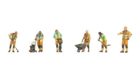 Road Workers - Color 3D Print -- pkg(6)