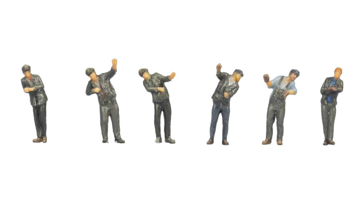 Steam Locomotive Crew/Engine Drivers - Color 3D Print -- pkg(6)