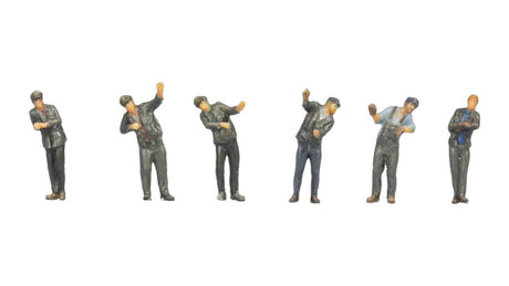 Steam Locomotive Crew/Engine Drivers - Color 3D Print -- pkg(6)
