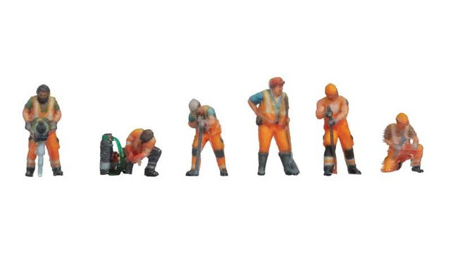 Track Workers/Construction Team - Color 3D Print -- pkg(6)