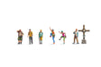 Mountain Hikers with Summit Cross -- pkg(6)