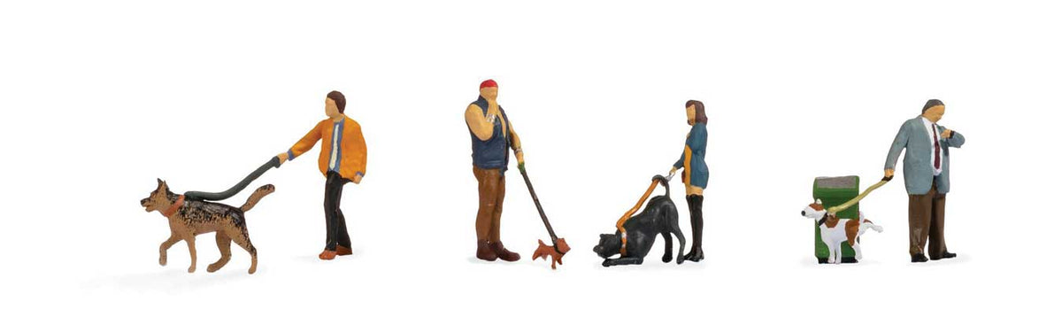 People with Dogs -- 4 People, 4 Dogs