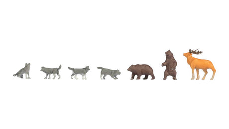 Bears and Wolves -- 4 Wolves, 2 Bears, Elk