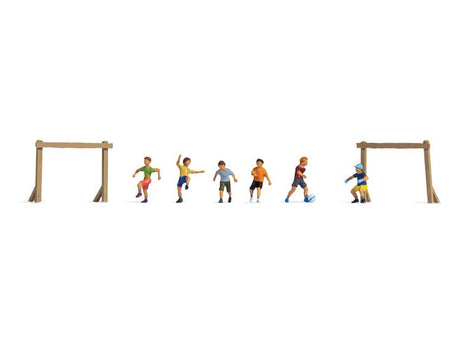 Children on the Soccer Field (Football Ground) -- 6 Players, 2 Goals
