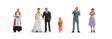 Wedding Couple -- Preist, Couple, Flower Girl, 2 Guests