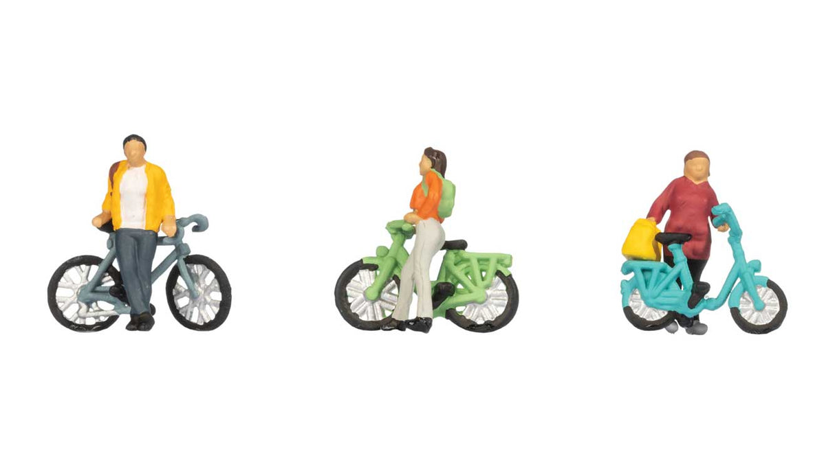 Cyclists -- 3 People with Bikes