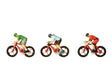Racing Cyclists -- 3 Riders on Bikes
