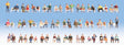 Sitting People Mega Economy Figure Set -- pkg(60)