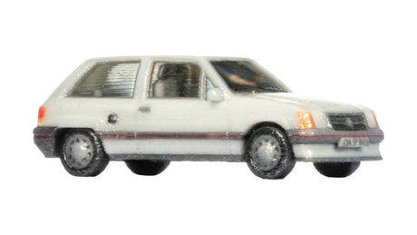 1980s Opel Corsa A - Color 3D Print -- White, Gray