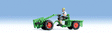 2-Wheel Tractor w/Trailer & Driver - Assembled -- Green, Red