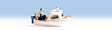 Fishing Boat w/Figures - Assembled