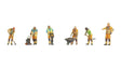 Road Workers - Color 3D Print -- pkg(6)