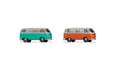 1967-1979 Volkswagen T2 Passenger Van - Color 3D Print -- 1 Green, 1 Orange-1
