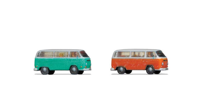 1967-1979 Volkswagen T2 Passenger Van - Color 3D Print -- 1 Green, 1 Orange-1
