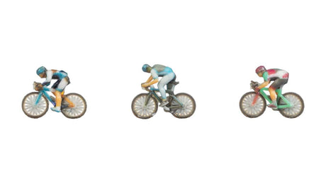 Bicycle Racers - Color 3D Print -- 3 People with Bikes