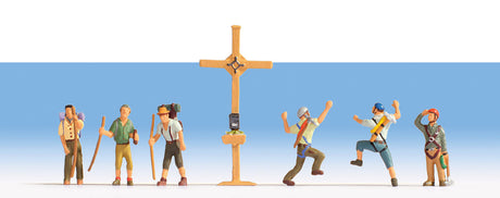 Mountain Hikers w/Crucifix -- pkg(6)