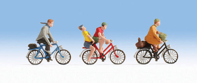 Cyclists -- 4 People & 3 Bicycles