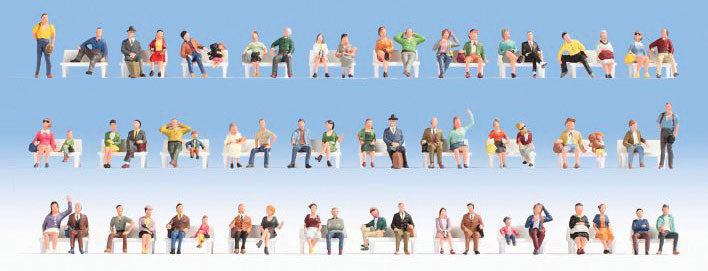 Sitting People Mega Economy Figure Set -- pkg(60)