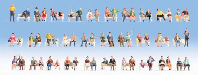 Sitting People Mega Economy Figure Set -- pkg(60)
