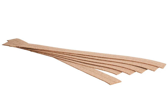 Cork Roadbed -- Each Piece: 1-3/4 x 19-11/16 x 1/8" 4.4 x 50 x .3cm pkg(18)