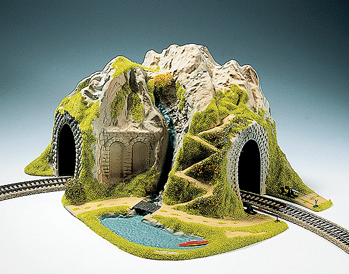 Tunnels -- Single Track, Curved 41 x 37 x 22cm