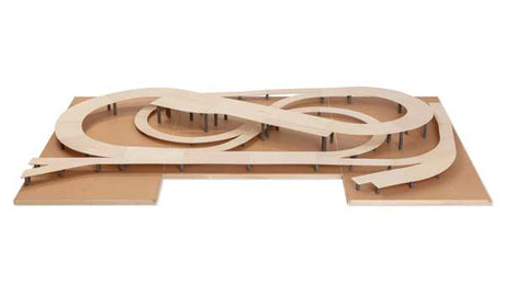 Martinstadt Layout Kit for European Sectional Track -- Wood Subroadbed w/Risers Only 95-11/16 x 58-1/4 x 5-7/16" 243 x 148 x 13.8c-1
