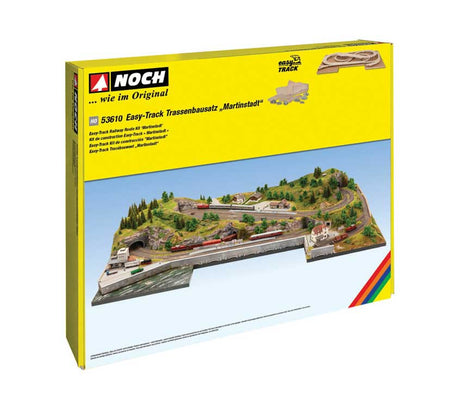 Martinstadt Layout Kit for European Sectional Track -- Wood Subroadbed w/Risers Only 95-11/16 x 58-1/4 x 5-7/16" 243 x 148 x 13.8c-2