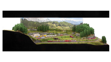 Albulabahn Layout Base Kit for European Sectional Track -- Wood Subroadbed w/Risers Only 78-3/8 x 39 - 5-1/2"  199 x 99 x 13.9cm-4
