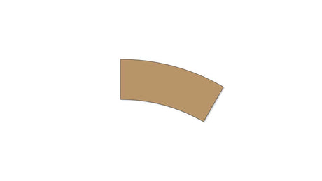 Laser-Cut Subroadbed Section for Marklin C-Track - Easy-Track -- Curve R1 3-1/16 x 3/16"  7.75 x 4cm  14-3/16" 36cm Radius pkg(6)-1
