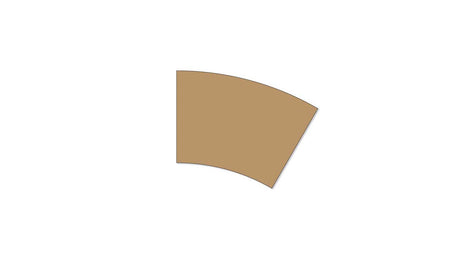 Laser-Cut Subroadbed Section for Marklin C-Track - Easy-Track -- Double-Track Curve R1 & R2 14-3/16" 36cm & 17-1/4" 43.75cm Radius pkg(6)-1