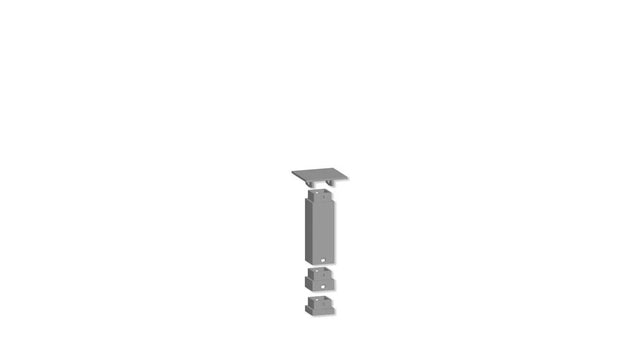 Base Plate Pier/Pillar Roadbed Support Set - Easy-Track -- 10 Each: 528-53901, 53902, 53906, 53910 Total Height 2-1/2"  63.25mm