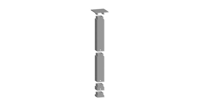 Base Plate Pier/Pillar Roadbed Tall Support Set - Easy-Track -- 10 Each: 528-53901, 53902, 53907, 53908, 53910 Total Height 5-29/32"  150.2