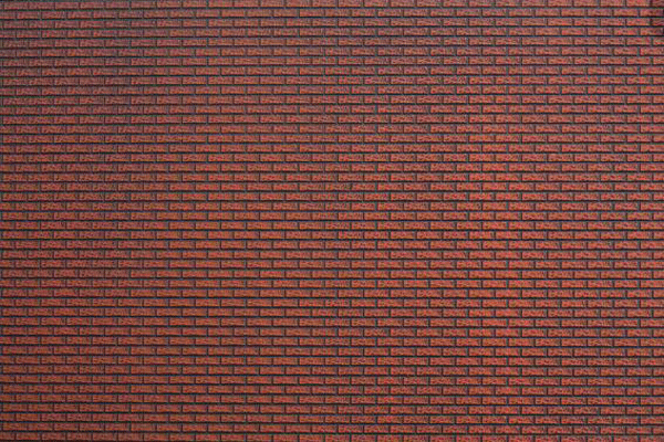 Brick Wall ABS Plastic Sheet -- Weathered (brick red) 11-13/16 x 7-7/8"  30 x 40cm