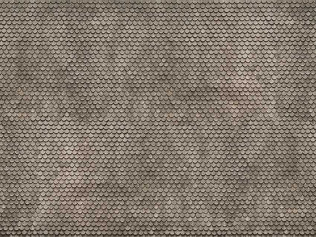 3-D Printed Cardstock Texture Sheet -- Weathered Beavertail Tile 9-13/16 x 4-15/16"  25 x 12.5cm