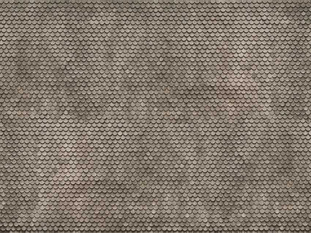 3-D Printed Cardstock Texture Sheet -- Weathered Beavertail Tile 9-13/16 x 4-15/16"  25 x 12.5cm