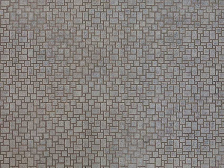 3-D Printed Cardstock Texture Sheet -- Modern Stone Paving 9-13/16 x 4-15/16"  25 x 12.5cm