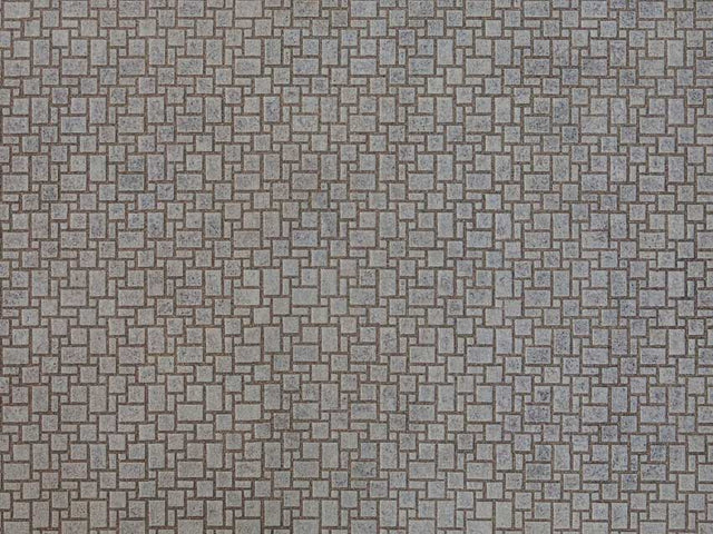 3-D Printed Cardstock Texture Sheet -- Modern Stone Paving 9-13/16 x 4-15/16"  25 x 12.5cm